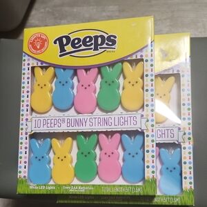 BNIB 2 sets Of PEEPS BUNNY EASTER STRING LIGHTS
